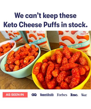 Low Carb Keto Cheese Puffs - BBQ Flavor | Healthy Snack | 12 Pack | Gluten-Free & High Protein - Buy Online on GoSupps.com
