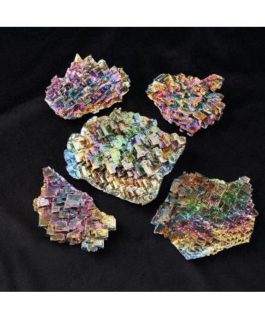 Natural Rock Crystal Cluster Quartz Geode Stone Bismuth ore Rainbow Stone Colorful Specimen for ReikiHome Decor 300g Crystal Cluster (Size : 200g) - Buy Online on GoSupps.com
