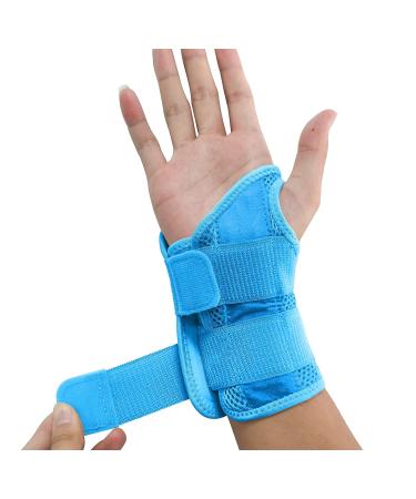 NuCamper Wrist Brace Carpal Tunnel - Men Women Night Support Splint - Compression Sleeve Adjustable Straps - Tendonitis Arthritis Pain Relief -Blue Large/X-Large - Buy Online on GoSupps.com