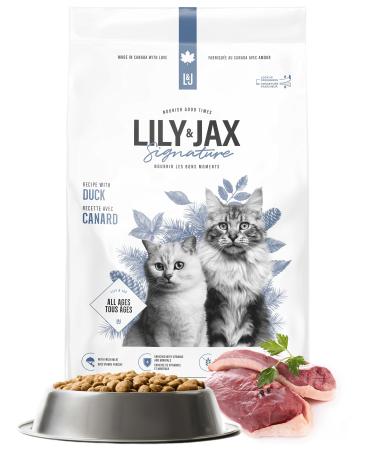 Dry Cat Food 1.4 kg - Duck Recipe Grain Free - No Corn or Soy - Protein Rich - Kitten Food - Adult Cat Food by Lily & Jax Duck 1.4 kg (Pack of 1)