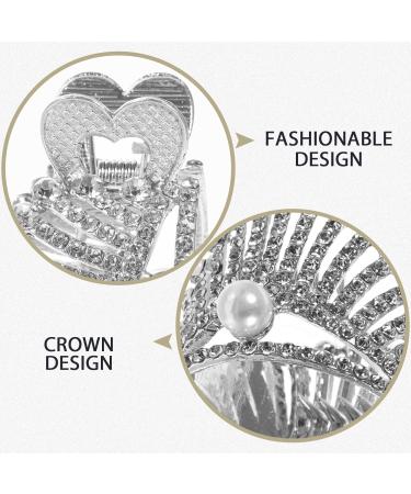 LALAFINA Wedding Hair Accessories Women Hair Clips Crown Ponytail Holder with Rhinestone Pearl Inlaid for Girls Women Hair Accessories and Ponytail Buckles Ponytail Cuff - Buy Online on GoSupps.com