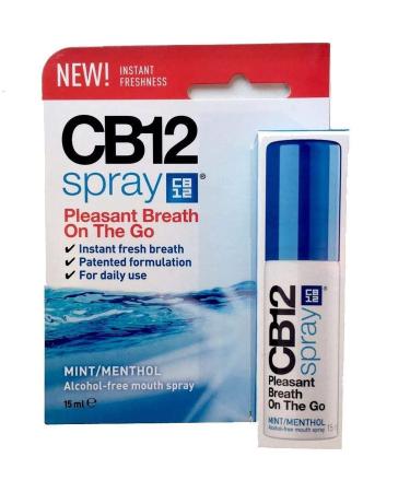 3 x CB12 Spray 15 ml for Fresh Breath Without Alcohol 15 ml (Pack of 3)