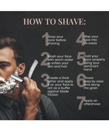Stainless Steel Straight Razor Travel Kit - Shave Ready Razor Collapsible Brush & Leather Case for Men - Buy Online on GoSupps.com