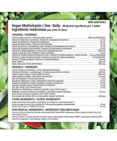 VEGANLY Vegan Multivitamin One-Daily for Plant-based Diets. 90 veg. tablets with high potency in B12 D3 Calcium Iron Zinc & more. Best for vegans and vegetarians. (NPN 80076962) - Buy Online on GoSupps.com