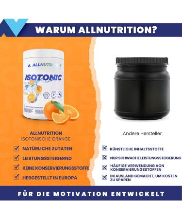 All-Nutrition Isotonic Beverage Powder - 700g Sports Drink with Electrolytes Magnesium Sodium Potassium & Vitamins | Dietary Supplements - Orange Flavor - Buy Online on GoSupps.com