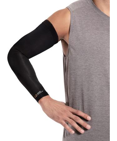 Copper Compression Arm Brace - Large Sleeve for Arms, Forearm, Bicep - Ideal for Tennis Elbow, Basketball, Golf, Arthritis - Copper Infused for Tendonitis, Bursitis, Osteoporosis - Post Surgery & Physical Therapy Support - 1 Count - Buy Online on GoSupps.com