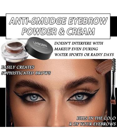 Eyebrow Pomade Dark Brown Brow Pomade Gel Smudge Proof Eyebrow Powder Brows Cream Durable Eyebrow Gel Long Lasting Waterproof Eyebrow Tint Makeup Kit - Buy Online on GoSupps.com