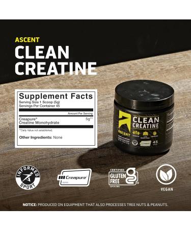Ascent 100% Whey Protein Powder, Vanilla Bean 2 lb & Creatine Monohydrate Powder, Unflavored 45 Servings - Buy Online on GoSupps.com