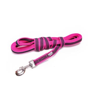IDC Color & Gray rubberized leash 20 mm x 5 m with loop pink-gray Pink-gray 20 mm x 5 m (with loop)