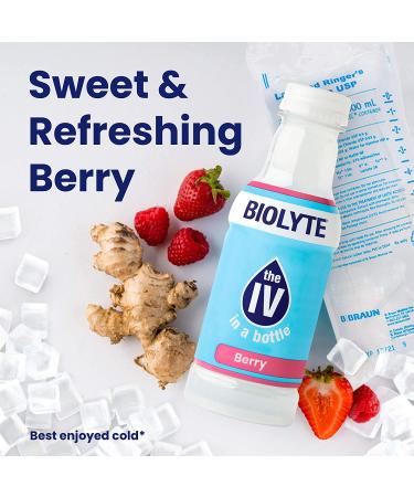 BIOLYTE Electrolyte Drink Berry 12-Pack - IV Liquid for Dehydration & Hydration with B Vitamins - Amino Acid Energy Drinks - Keto-Friendly & Low Sugar - Buy Online on GoSupps.com