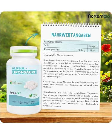Nortembio Alpha-Lipoic Acid 100 Veggie Capsules | Immune Booster & Antioxidant Support | Nervous System Function - Buy Online on GoSupps.com