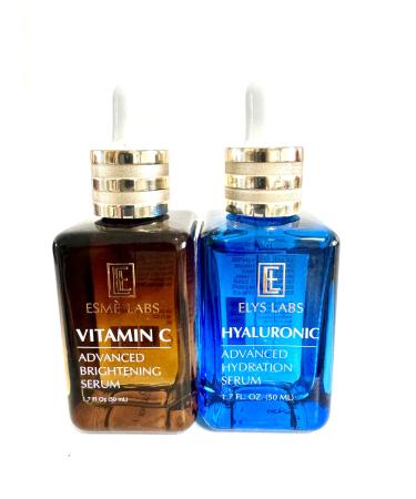 Bundle of ESME+ELYS LABS VitaminC+HYALURONIC Face Serums Total 2 items 1.7 Fl Oz each No Box