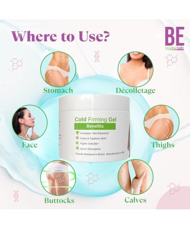 Brazilian Belle Cold Firming Gel - Skin Tightening & Anti Cellulite Gel with Caffeine - Advanced Skin Firming & Body Firming Cream for Loose & Sagging Skin - Buy Online on GoSupps.com