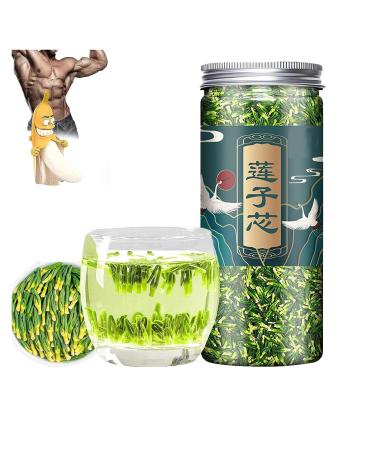 Lotus Seed Core Tea for Men Liver and Kidney Care Tea Liver Care Tea Conditioning Tea for Men Men's Essentials Pure Chinese Herbal Tea Dried Lotus Plumule Lotus Embryo Tea (125g 1PC)