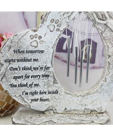 YLSMILE Heart Shaped Paw Print Pet Memorial Stone | Loss of Pet Gifts & Grave Marker for Dogs - Buy Online on GoSupps.com