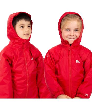 Trespass Kids' Waterproof Rain Suit 5-6 Years - Signal Red | Outdoor Drip Drop - Buy Online on GoSupps.com