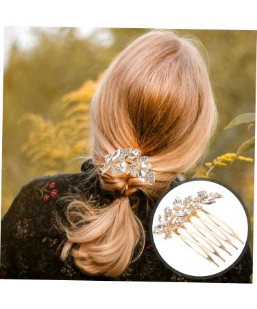 DOITOOL rhinestone headpiece hair accessories Miss women's manual Clip girl wedding rhinestone hair comb Metal Japanese and Korean hair accessories for wedding Fashion - Buy Online on GoSupps.com