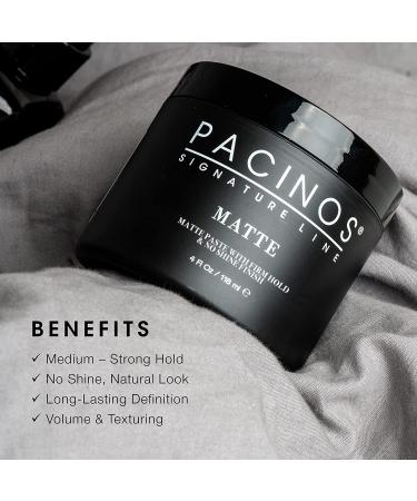 Pacinos Matte Hair Paste - 4 Fl. Oz. | Strong Hold Styling Paste for Men - Buy Online on GoSupps.com