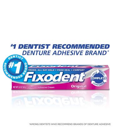 Fixodent Complete Original Denture Adhesive Cream 2.4 oz - Pack of 2 | Long-lasting Hold - Buy Online on GoSupps.com