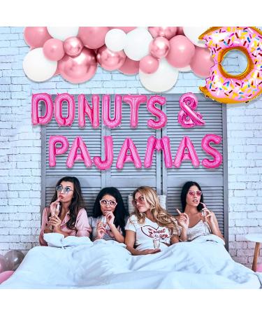 LaVenty Donuts & Pajamas Decoration Donuts &Â Pajamas Balloons PajamasÂ Party Decoration Slumber Party Decoration GirlsÂ Night Decoration Pink - Buy Online on GoSupps.com