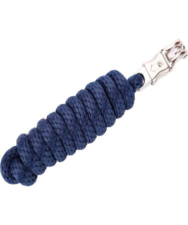 Merauno Lead Rope for Horse - Tie Rope in Various Stylish Designs Lead Rope Pony Donkey Goat with Panic Hook Black Blue Rose Gold Beige (Navy Blue Panic Hook) - Buy Online on GoSupps.com