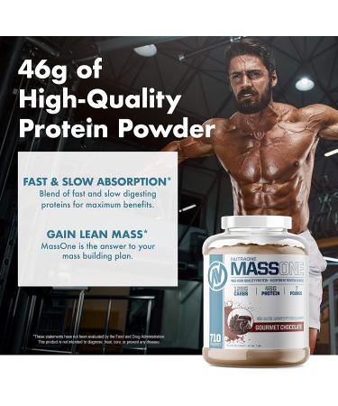 NutraOne Massone Mass Gainer Protein Powder - Gain Weight Meal Replacement (Gourmet Chocolate, 7 lbs) - Buy Online on GoSupps.com