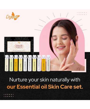 Shop Crysalis Skin Care Oils | Rose Geranium Patchouli & More - 3ml Pack of 10 | Premium Natural Oils for Glowing Skin - Buy Online on GoSupps.com