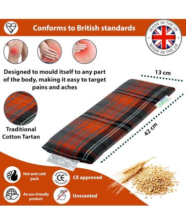 Amazing Health Unscented Wheat Bags Microwavable Hot and Cold Pack for Men and Women - Microwave Heat Pad with Natural Wheat Heat Pack Cotton Tartan Microwave Wheat Bag (Orange Tartan) Orange Tartan Small - Buy Online on GoSupps.com