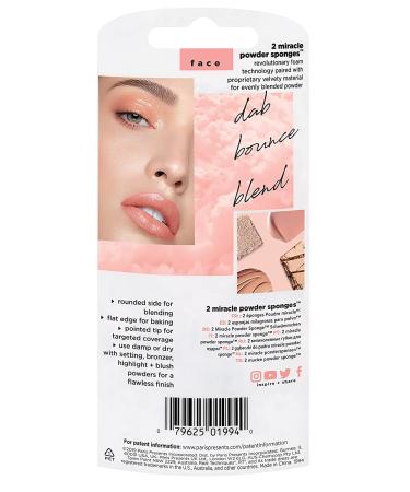 Real Techniques Miracle Powder Sponges - 2 Pack for Flawless Makeup - Buy Online on GoSupps.com