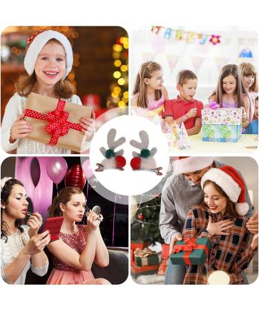 Christmas Reindeer Hair Clips | Santa Claus Reindeer Ears Barrettes - Christmas Girls Hair Clips Deer Horn Barrettes for Family Friends - Buy Online on GoSupps.com