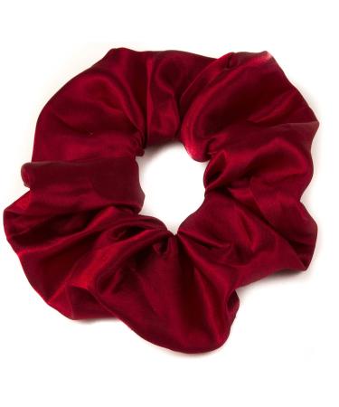 Mytoptrendz Large Luxurious Smooth Soft Silky Satin Plain Scrunchie Ponytail Hairbands Traceless For Girls Women Thick Curly Hair - (Burgundy)