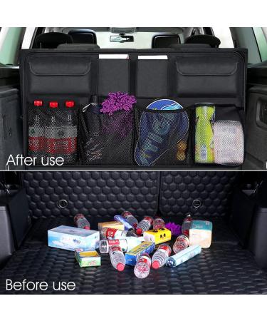 NALITARE Car Organiser - Multi-Pocket Seat Back Protectors & Travel Storage for Children - Durable Foldable Cargo Net - Black - Buy Online on GoSupps.com