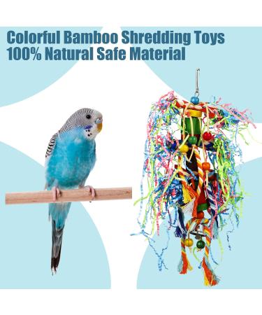 Pinenuts 4 Pack Bird Shredding Budgies Toys Parrots Chewing Hanging Foraging Toys Parrot Cage Shredder Toys Birds Cage Accessories for Small Parrots Parakeets Conures Love Birds Finches - Buy Online on GoSupps.com
