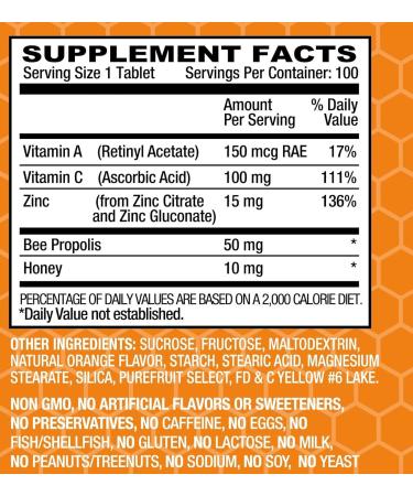 Basic Brands Zinc Lozenges 100 Count Orange Orange 100 Count (Pack of 1) - Buy Online on GoSupps.com