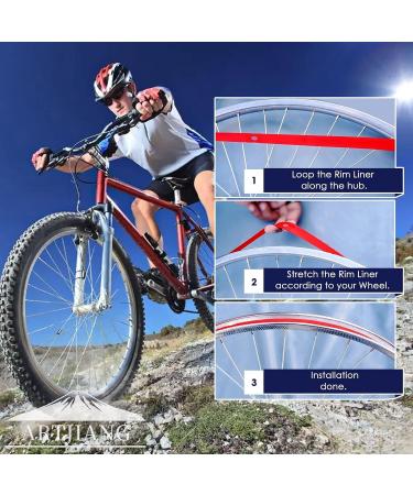 Tubeless Rim Tape Pack - Puncture Resistant PVC Strips for Bike Rims (Red) - 26x18 - Set of 2 - Buy Online on GoSupps.com