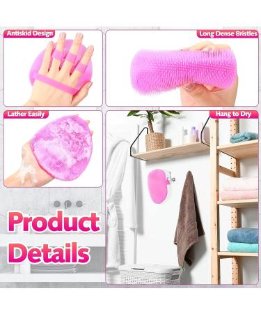 Silicone Body Scrubber Set - Shower Brush Gloves for Exfoliating and Skin Massage - Buy Online on GoSupps.com
