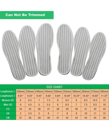 Breathable Cotton Linen Shoe Insoles 3 Pairs - Non-slip Thin Pads for Sneakers - Odor Eater Inner Soles for Men - Tennis Shoe Soles - Women 9.5/Men 7.5 US - Buy Online on GoSupps.com