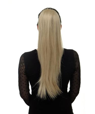 WIG ME UP WK06-22 Ash Blonde Hairpiece - Voluminous Straight Braid Ponytail with Mini Butterfly Clip - 60 cm - Buy Online on GoSupps.com