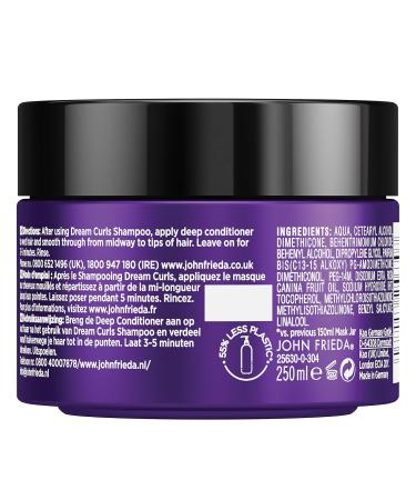 John Frieda Frizz Ease Dream Curls Mask 250ml - Best Anti-Frizz Treatment for Curly Hair | Shop Now Internationally - Buy Online on GoSupps.com