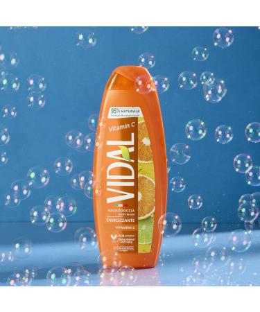 Vidal Vitamin C Shower Gel 250ml - Energizing Italian Import | Refreshing Citrus Cleanser - Buy Online on GoSupps.com