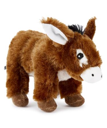 Zappi Co 100% Recycled Plush Donkey Toy (21cm Length) Stuffed Soft Cuddly Eco Friendly animals Collection For New Born Child First kid