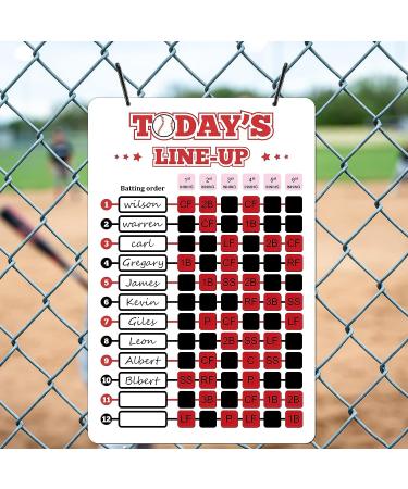 Pelopy 12x18 Inches Dugout Board | Dry Erase Baseball Lineup Board | Aluminum Coaching Accessories with Hooks, Name Plates & Position Letters - Buy Online on GoSupps.com