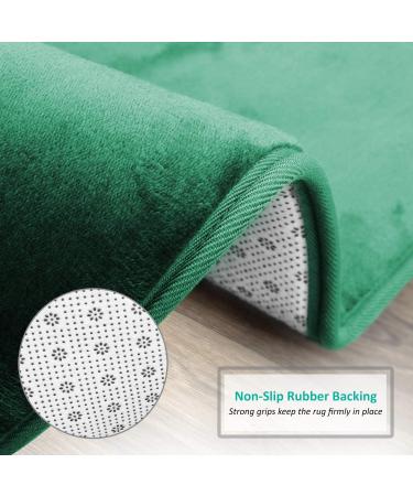 Clara Clark Hunter Green Memory Foam Bathroom Mats Set - Soft Non-Slip Absorbent - 3-Piece Small/Large/Contour - Buy Online on GoSupps.com