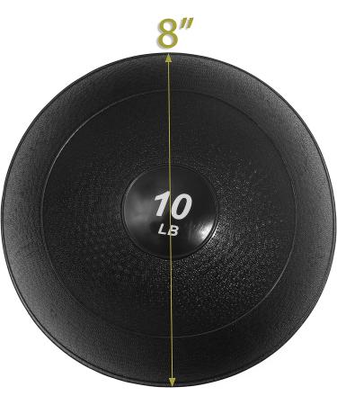 Trademark Innovations 10lb Black Exercise Slam Medicine Ball - Durable Fitness Ball for Strength Training - Buy Online on GoSupps.com