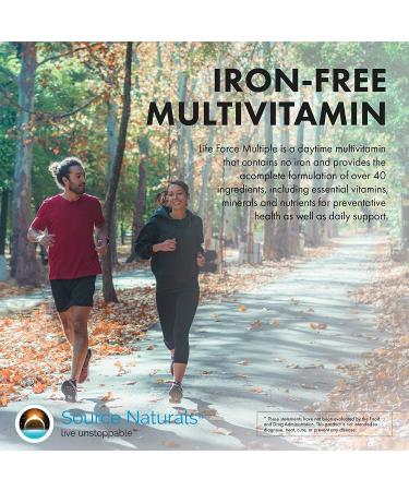 Source Naturals Life Force Multiple Iron Free Daily Multivitamin - High Potency Essential Vitamins, Minerals & Antioxidants - Energy & Immune Boost - 120 Tablets - Buy Online on GoSupps.com