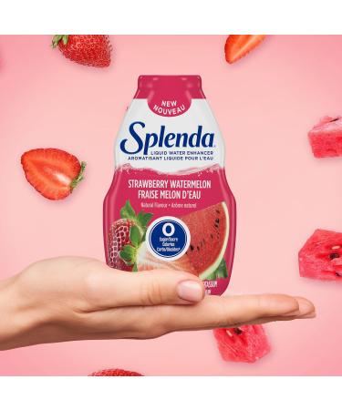 SPLENDA Liquid Water Enhancer Drops Strawberry Watermelon Flavor Sugar Free Concentrated Drink Mix 92mL Bottle (Pack of 2) Strawberry Watermelon 92 ml (Pack of 2) - Buy Online on GoSupps.com