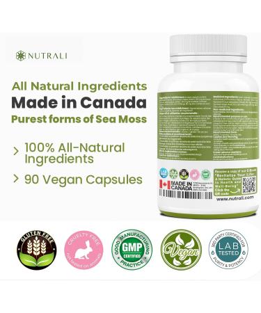 New BONUS SIZE HIGH POTENCY 1000mg Irish Sea Moss Capsules (2 capsules per serving) with Seawrack Burdock & Zinc. Immune Support Improved Skin Hair Nail Health Powerful Antioxidant. Natural Iodine. Non-GMO Vegan Gluten Free. 90 Easy to Swallow Capsules 3  - Buy Online on GoSupps.com