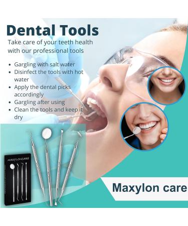 Dental Pick Set - Stainless Steel Teeth Cleaning Tools for Oral Care & Whitening - Buy Online on GoSupps.com