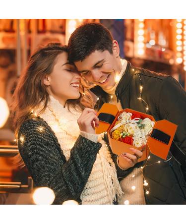 Rose Bath Soap - Flower Floral Scented Petals Body Soap in Flower Box for Women Plant Essential Oil Flower Soap Set for Birthday Valentine s Day Thanksgiving Day Christmas (Pink-2) - Buy Online on GoSupps.com