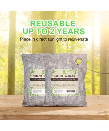 10 Pack Bamboo Charcoal Air Purifying Bags - Activated Charcoal Odor Absorber & Moisture Eliminator - For Car, Closet, Shoe Room, Large Room, Pet Room - 10x100g - Buy Online on GoSupps.com